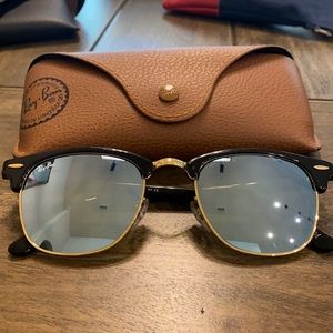 RayBan Metallic Clubmaster Sunglasses